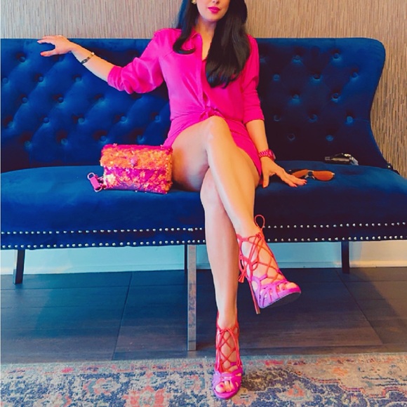 EXPRESS BERRY PINK SKORT - Picture 5 of 5